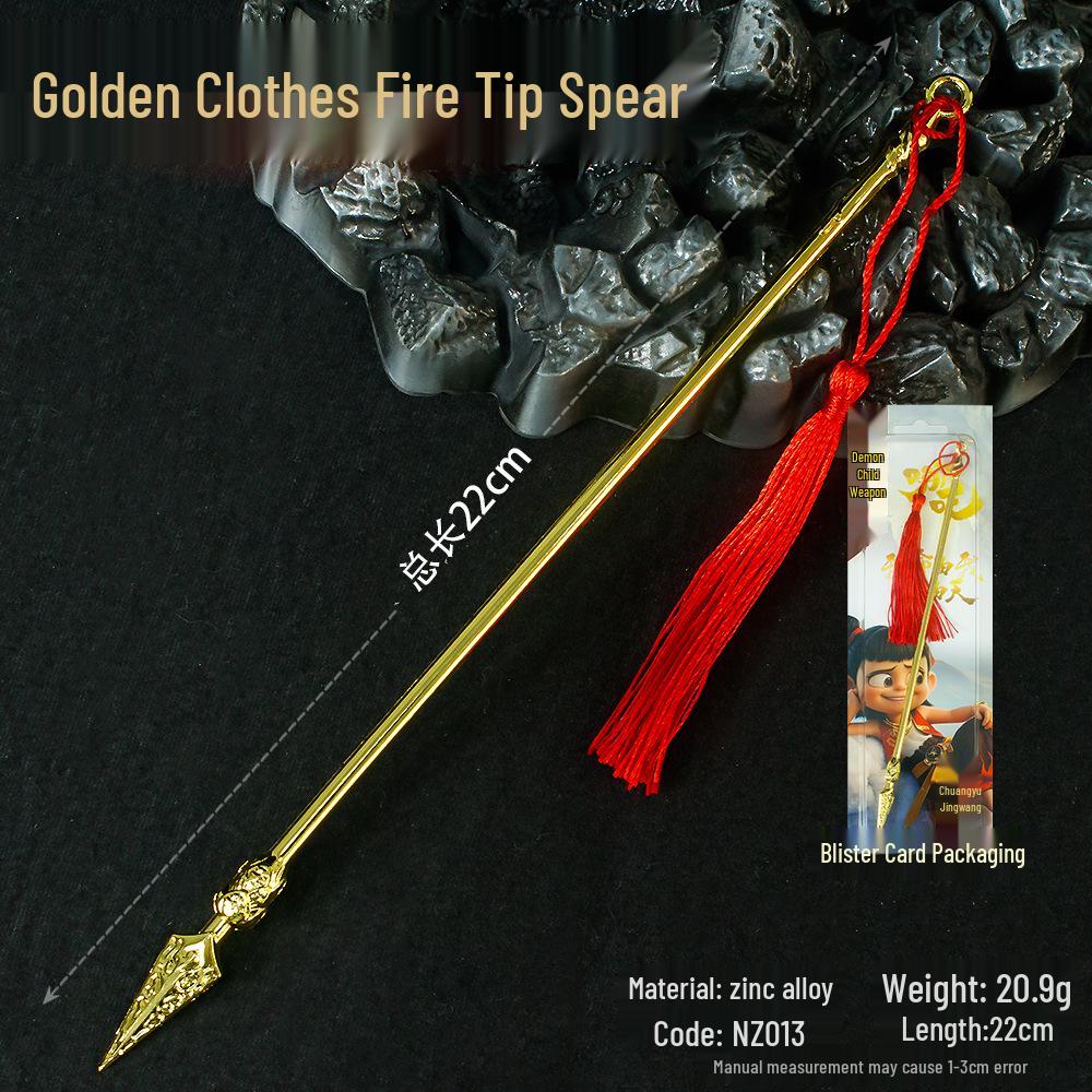 

Модель копья с огненным наконечником Nezha Golden Edition - Металлическая игрушка-украшение
