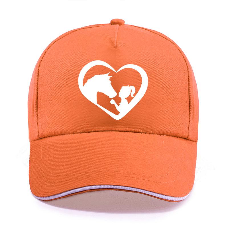 New Summer Horse With Girl Baseball Cap Unisex Women Unisex Cotton Love Animals Hat Snapback Hats Trucker Caps