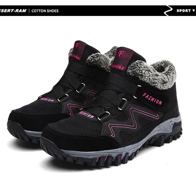 Winter Walking Shoes with Velvet Warmth Outdoor Shoes Women's Shoes Thickened Elderly Sports Shoes Cotton Shoes Men and Women