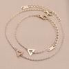 Popular Personality Titanium Steel Triangle Rose Gold Stainless Steel Women'S Bracelet Anklet