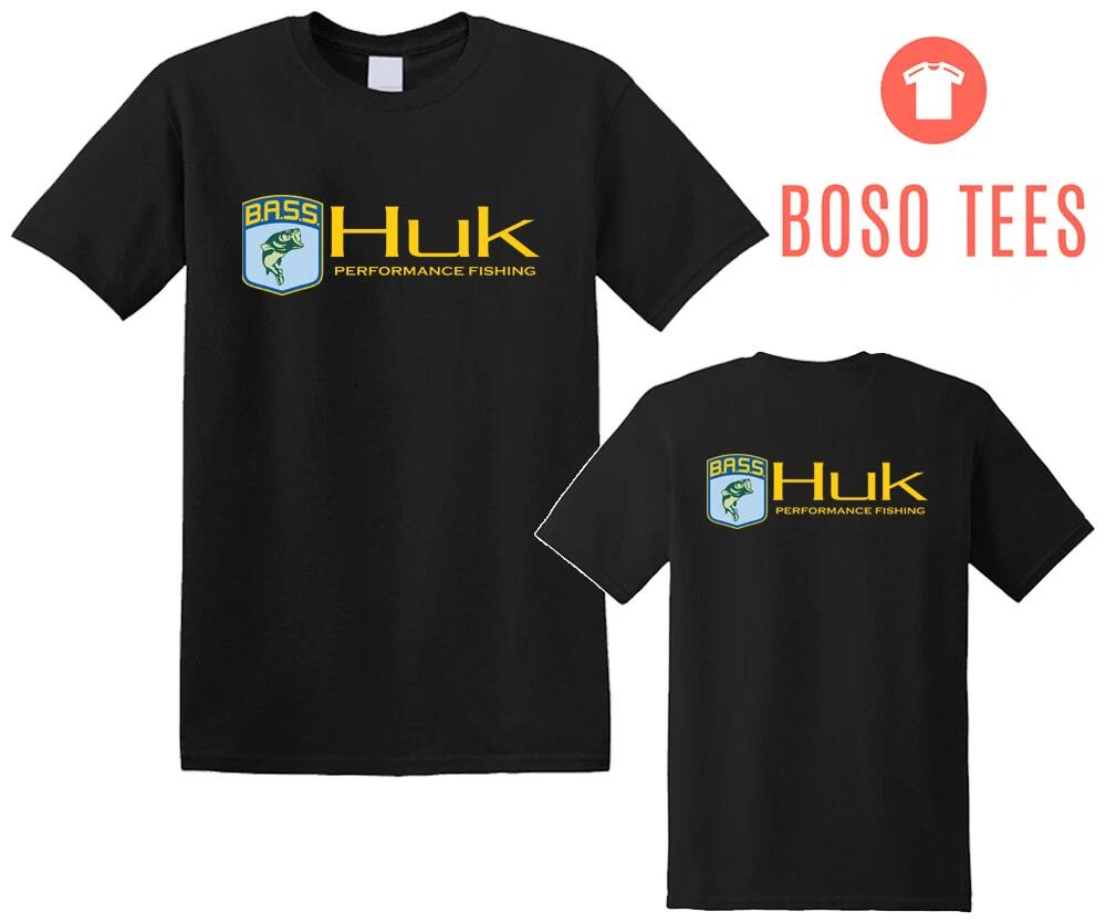 HUK BASS Fishing Men Black Size S-5XL 2XL