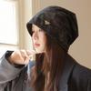 Autumn and winter printed stacking hat windproof face small bag head hat warm cold hat casual versatile hat women
