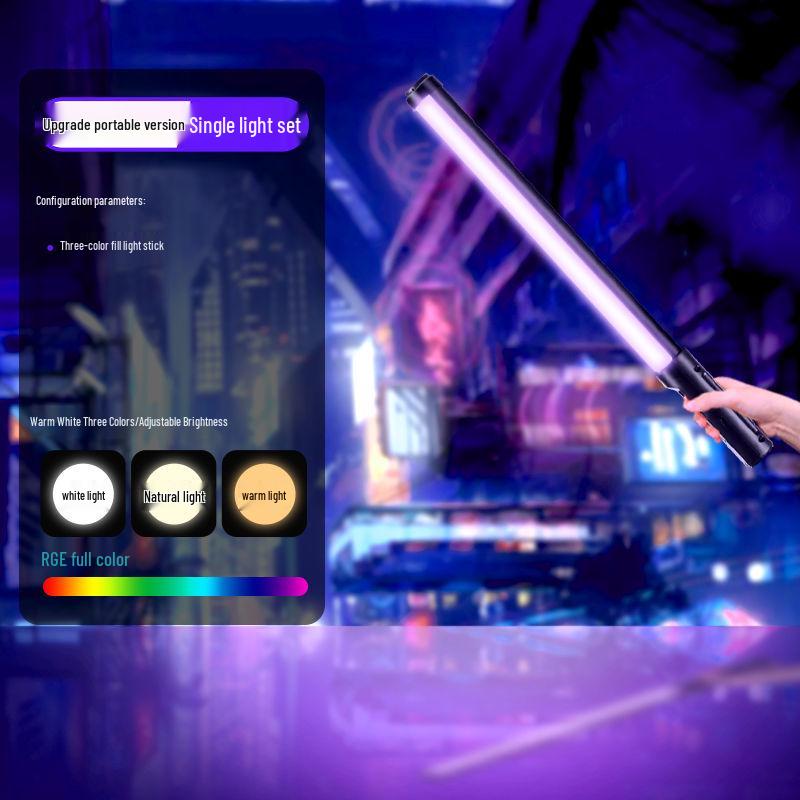 Portable RGB LED Handheld Fill Light Bar for Professional Photography and Nighttime Outdoor Scenes