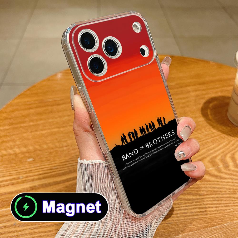 

Band of Brothers Phone Case for iPhone 17 16 15 14 13 12 11 Air Pro Max Plus Mini Soft TPU Clear Magsafe Cover iPhone 11 Pro Max