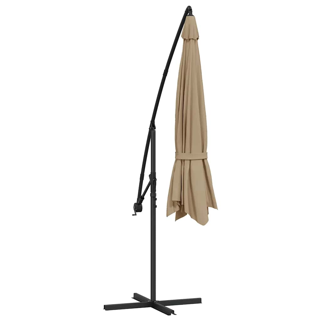 Cantilever Umbrella with Aluminum Pole 350 Cm Taupe
