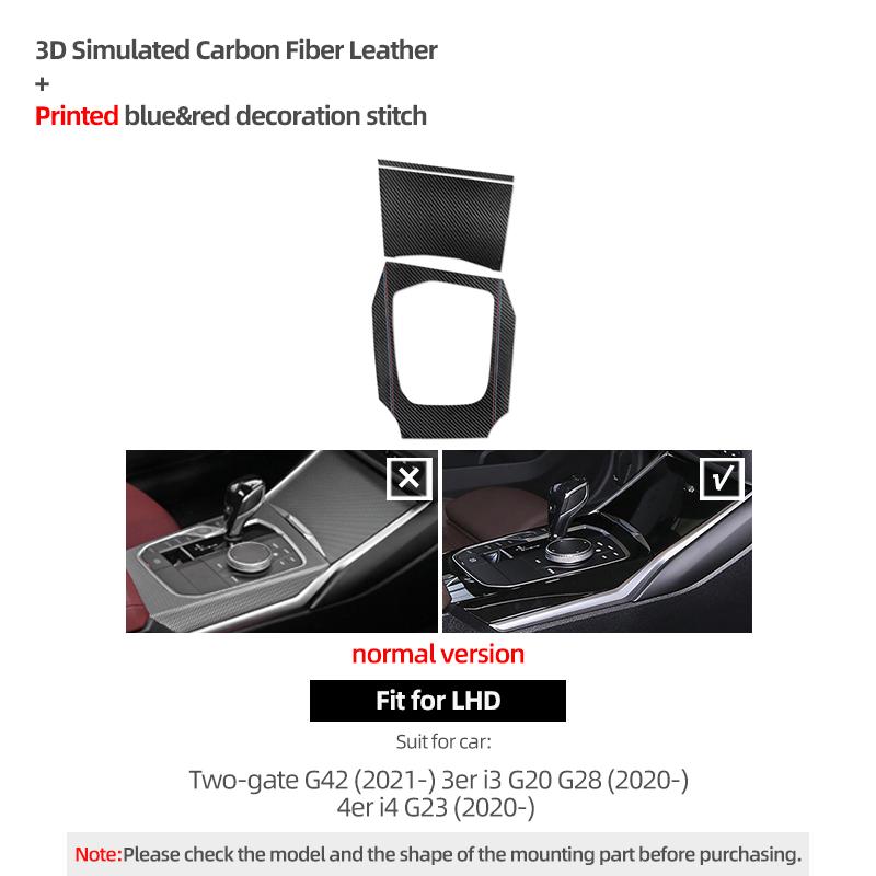for BMW G20 G28 G23 G42 320i 325i 330i 3 4 Series Center Console Gear Shift Panel Cover Trim Stickers Car Interior Accessories
