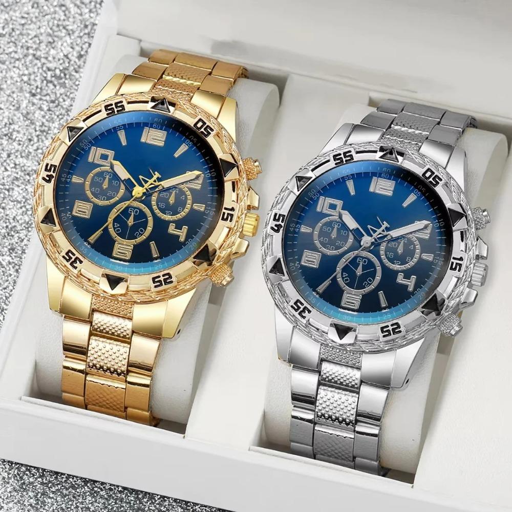 Big Dial Men Quartz Watches Gold Wristwatch Creative Men's Business Watches  Business