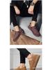 Northeast Men's Winter Snow Boots: Velvet-Lined, Thick, Warm Leather & Fur Slip-On Cotton Shoes
