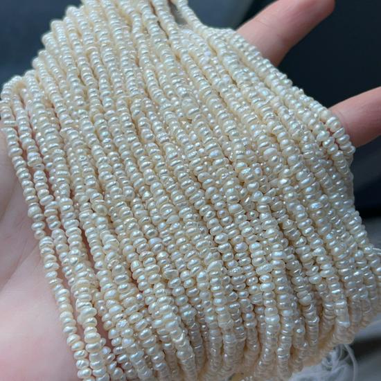 Natural Freshwater Irregular Rice Pearl Clavicle Necklace with 5CM Adjustable Extension Chain