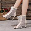 Stiletto Heel Pointed Open Toe Bag with Waterproof Platform Fashion All-in-one Comfortable Non-slip Breathable Sandals for Women