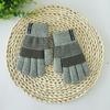 Newcomer Offer - Save 5 Yuan: Kids' Autumn/Winter Fingerless Knitted Velvet Gloves - Cute & Warm