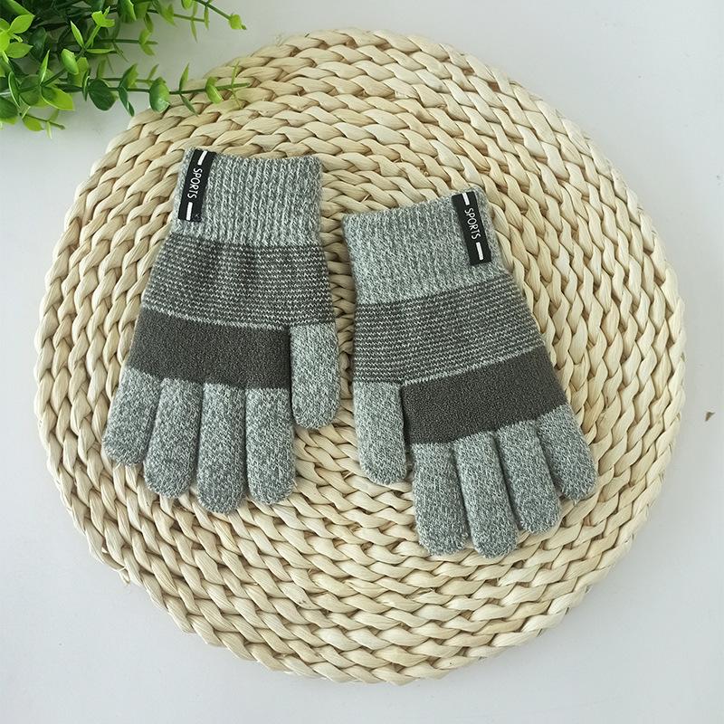 Newcomer Offer - Save 5 Yuan: Kids' Autumn/Winter Fingerless Knitted Velvet Gloves - Cute & Warm