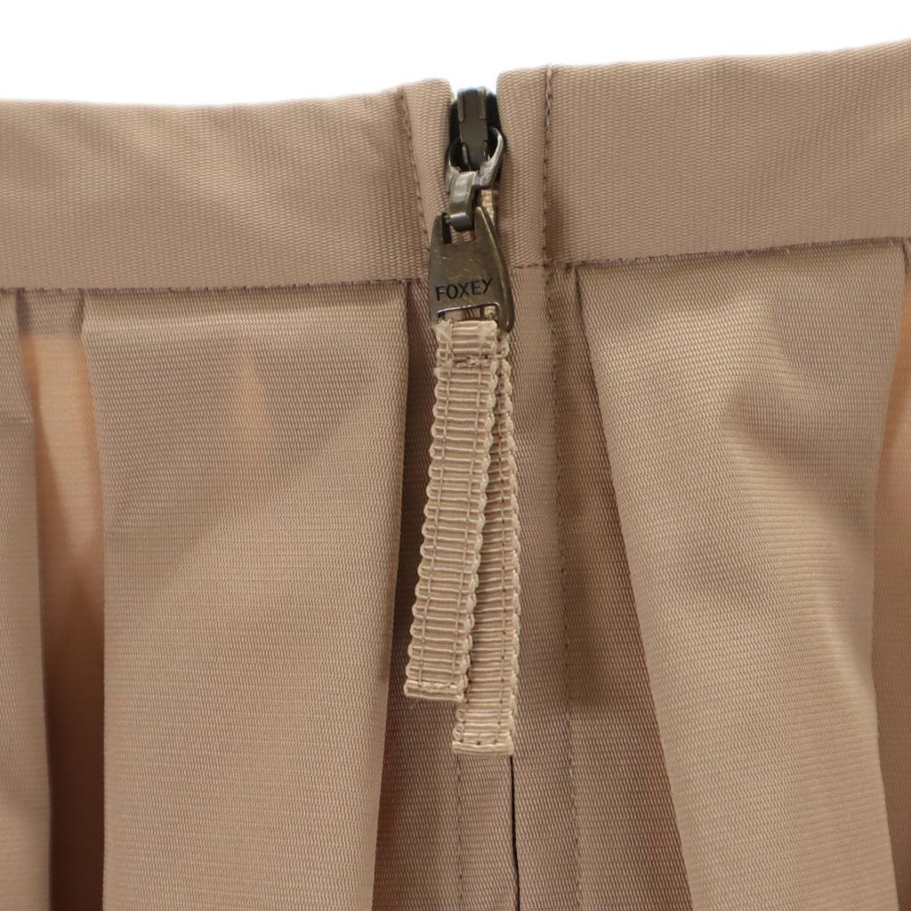 FOXEY NEW YORK Made In Japan Midi Length Flare Skirt 38 Beige Women Used
