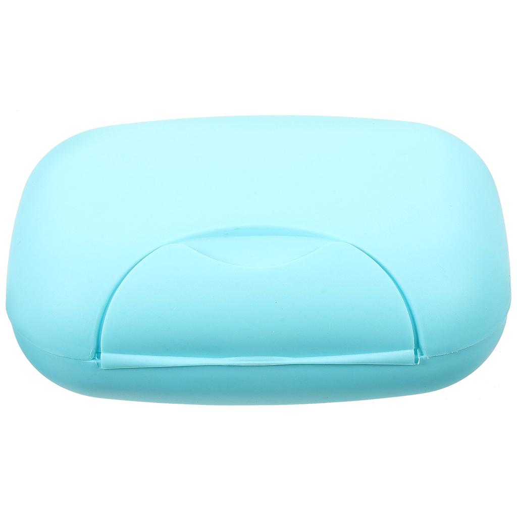 Blue Large Portable Soap Dish Lockable Travel Soap Box Holder Creative Sealed Case for Home Hiking Camping Use