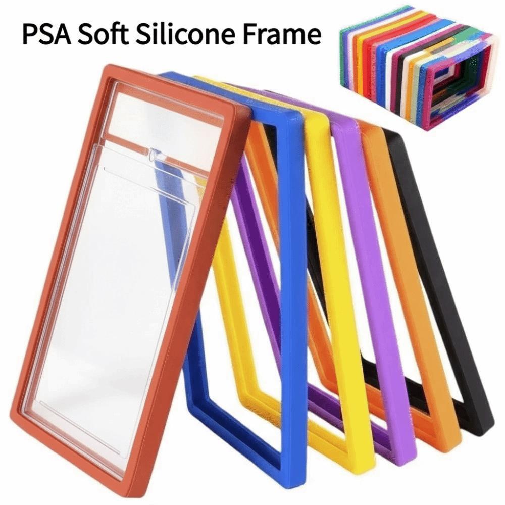 Trading Card Soft Silicone Frame Shock Absorption Tight Fit 35PT Protective Case Lightweight Matte Rating Cards Holder