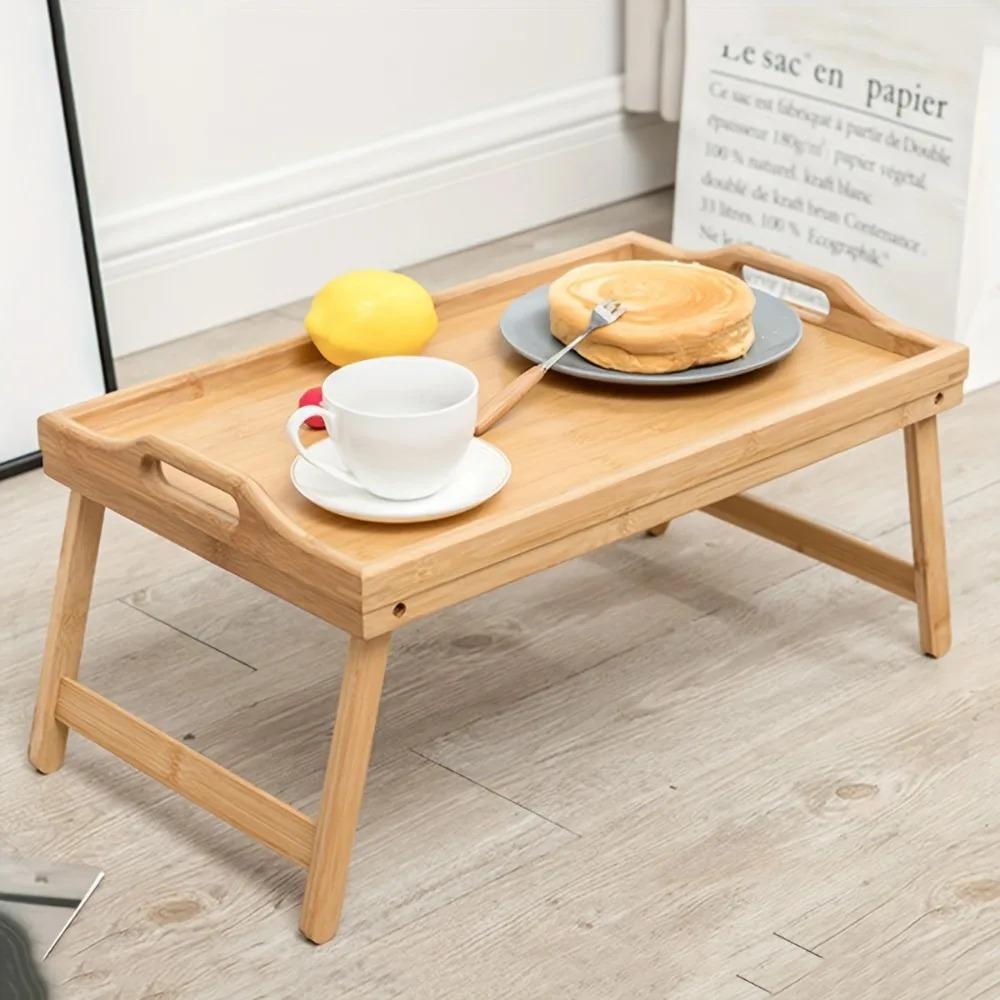 Bed Table Tray With Folding Legs Wood Bed Trays Laptop Holders Breakfast Tray For Eating Beds Tables For Eat On Couch Working