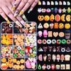 Lollipop Bead Butterfly 3D Resin Nail Charms Mix Colors Nail Accessories  DIY Manicure
