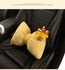 Cute Striped Winter Plush Car Seat Cushion for Nissan and Land Rover Models
