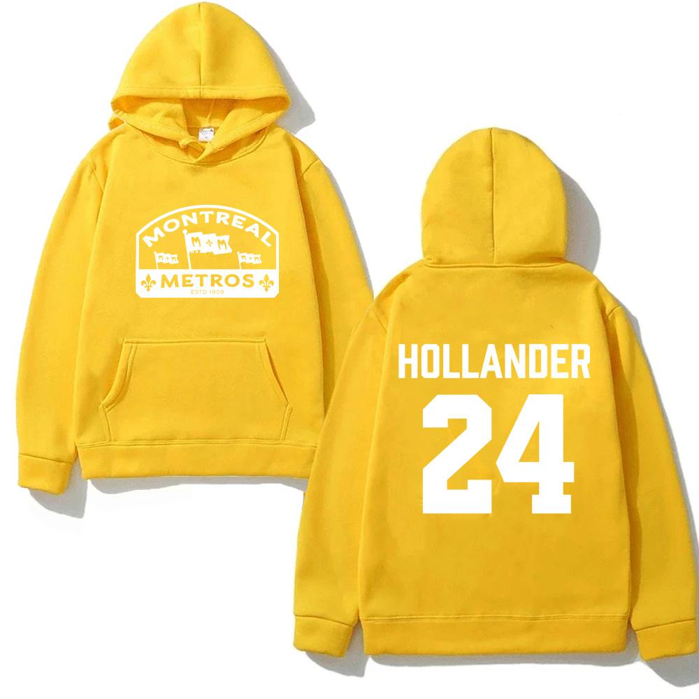 Shane Hollander 24 Montreal Metros Kapuzenpullover Heated Rivalry Grafikdruck Hoodie Locker Baumwolle Unisex Streetwear Merch Männer Frauen