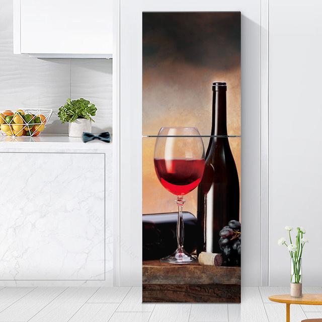 

Наклейки с розами на холодильник, обои для кухни, виниловый плакат, наклейка на холодильник, домашний декор, спальня, новогоднее украшение 60x180cm(1 pcs)