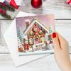 6pcs Christmas Diamond Art Greeting Cards DIY Diamond Painting Christmas Cards Handmade Diamond Painting Greeting Thank You Card