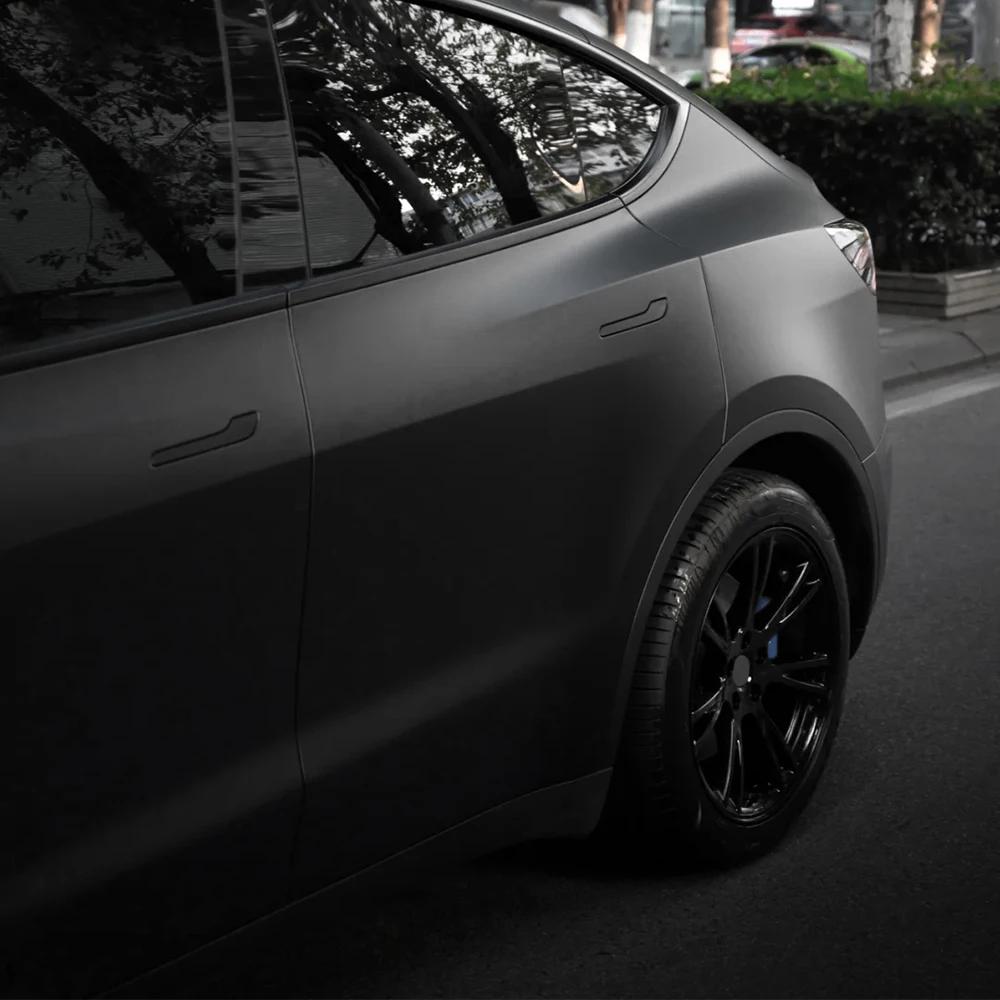 Samurai Black Car Sticker Wrap Film Color Change Vinyl Film PET Bubble Free Wrapping Car Accessories Auto Self Adhesive Decals