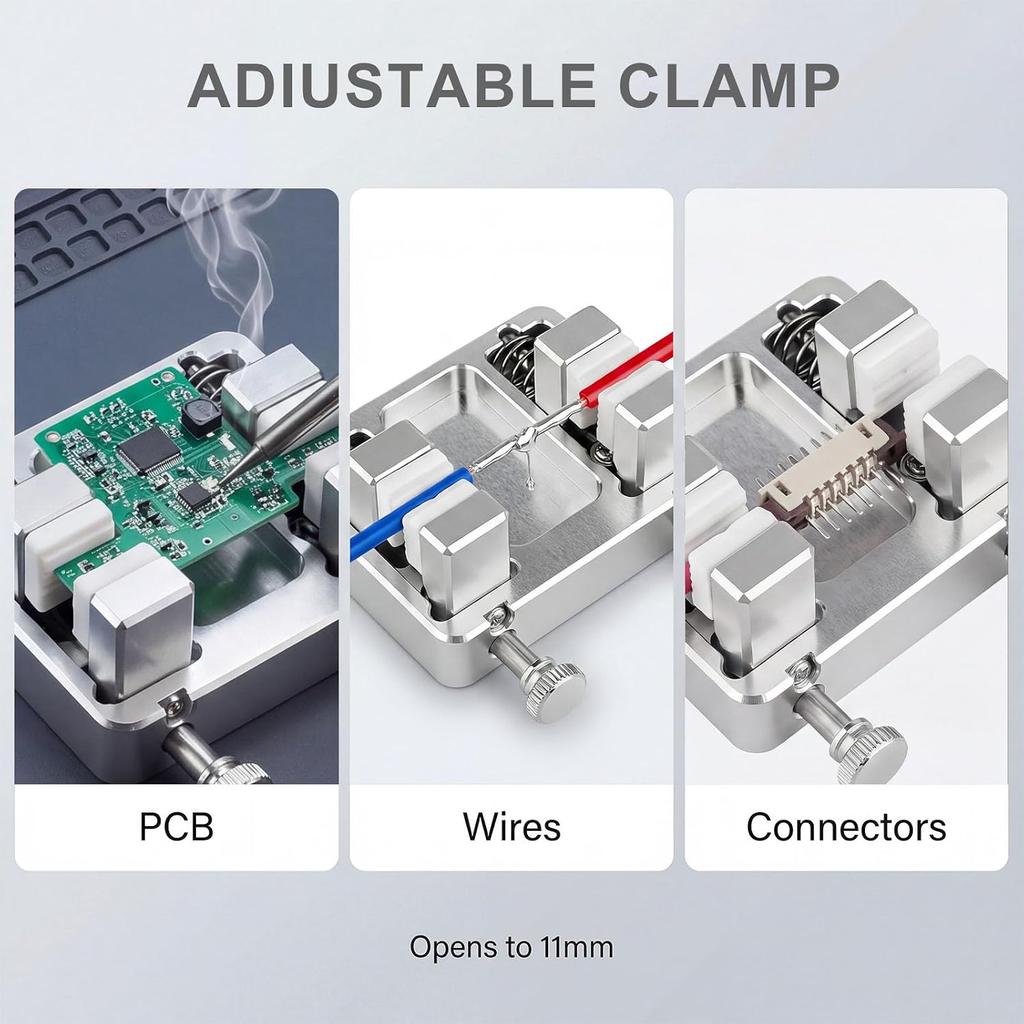 Electric Wire Welding Fixture Heavy-Duty Aluminum Alloy DIY Welding Tool Heat-Resistant Ceramic Soldering Clip for DIY Enthusiasts