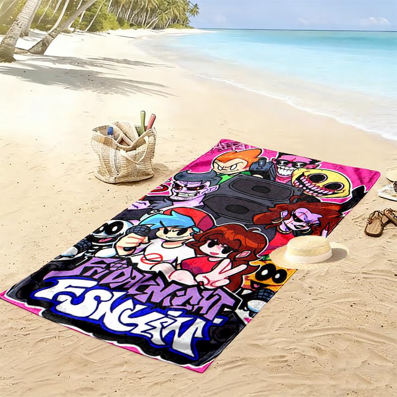 Cool & Cute Hog 2D Flat Print Beach Towel, Large Soft Quick Dry Towel for Beach Camping SwimmingZSTJ0915460