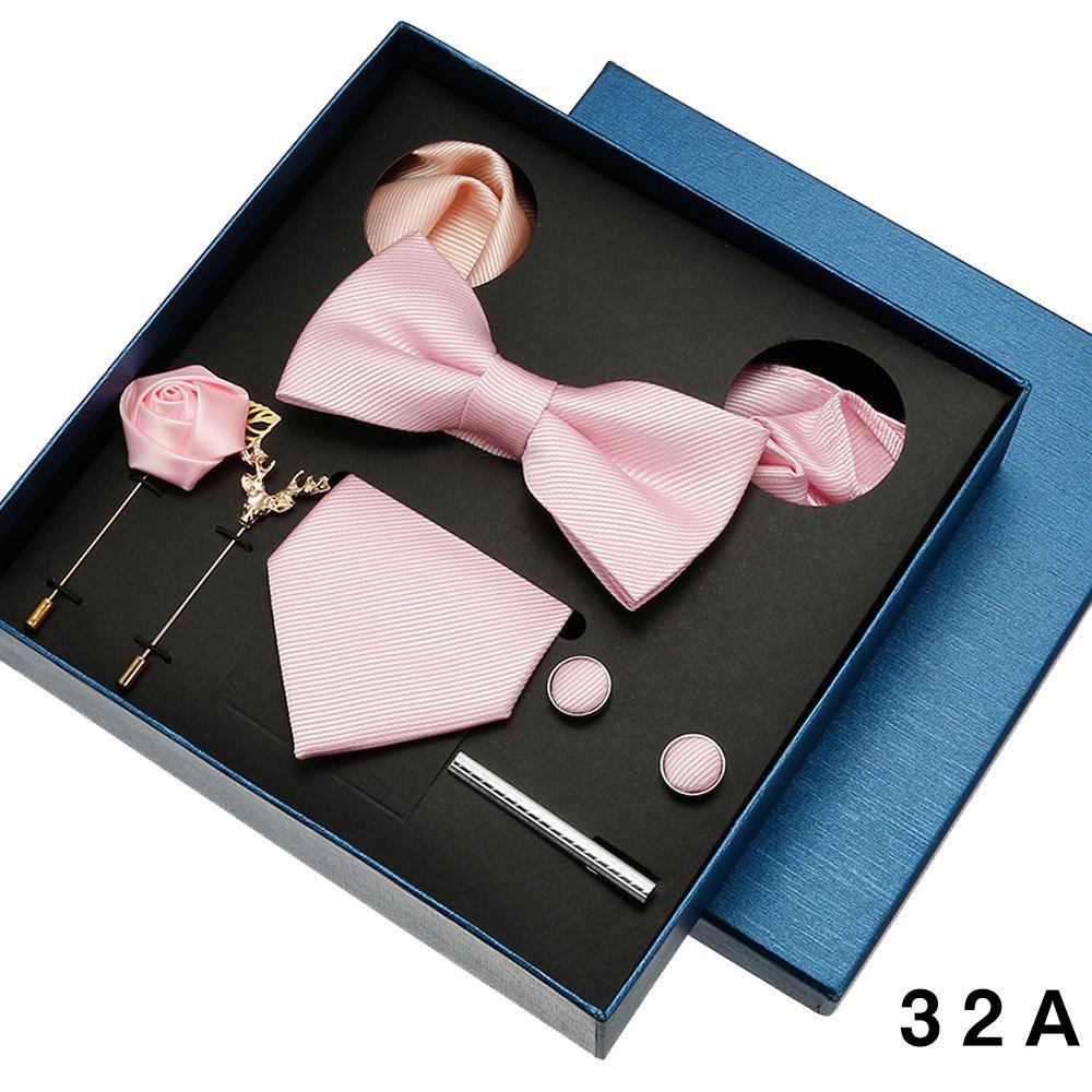 Men's Formal Suit Bow Tie Gift Box Set for Weddings and Business
