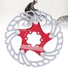 160mm Floating Disc Six Bolts Bicycle Mountain Bike Brake Disc Cycling Accessory(redsilver )