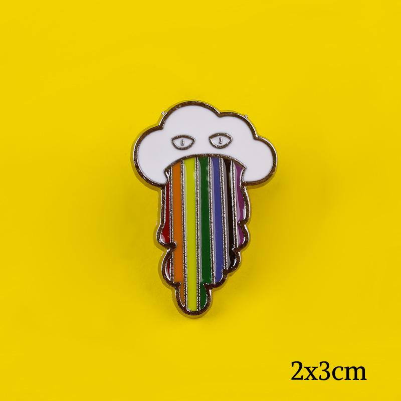 

Rainbow Lgbt Accessories For Jewelry Gift Backpack Icons Set Decorative Pins On Clothes Heart Flag Metal Badges Enamel Pin Lapel