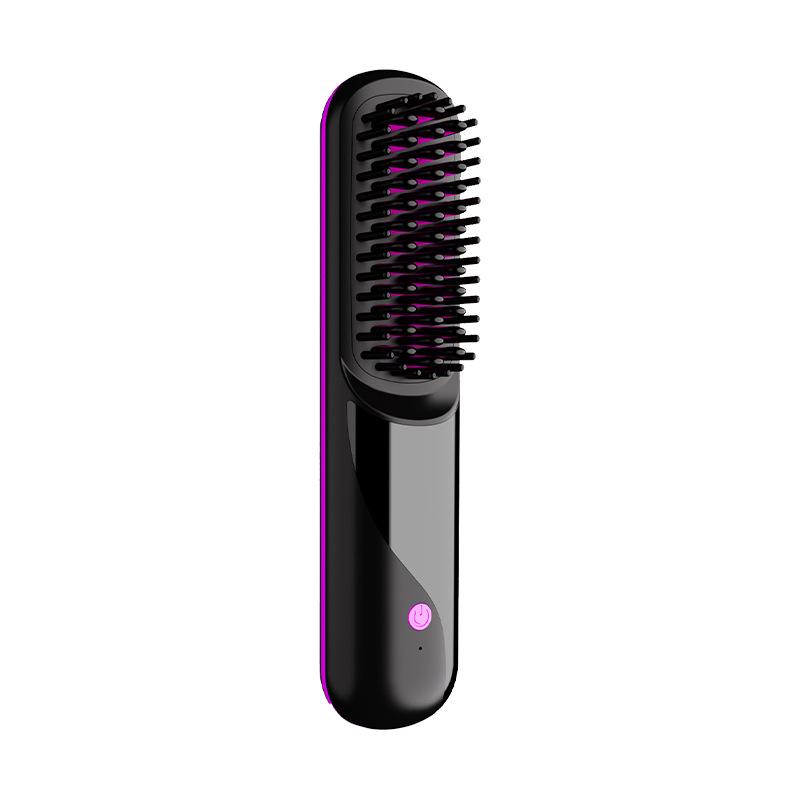 Rechargeable Portable Wireless Hair Styling Comb with Negative Ion Hair Care for Straightening and Curling