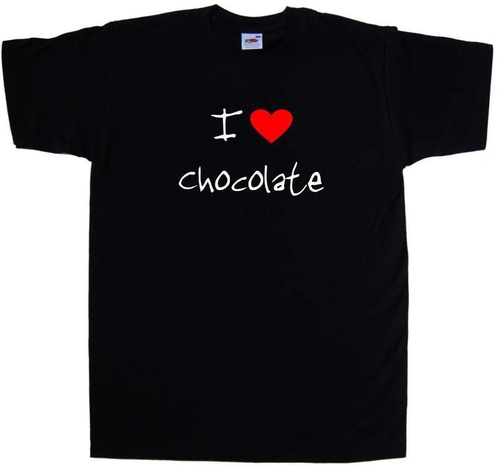 I Love Choclate Tshirt Adult Crew Neck Short Sleeved M