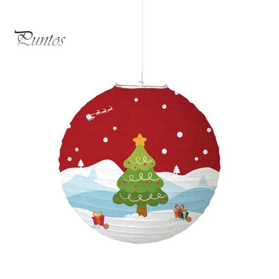 Birthday Party Decorative Props Christmas Paper Lantern, Cute Gingerbread Man Snowman Elk Pattern Ceiling Hanging Mexican Inspired Ornaments