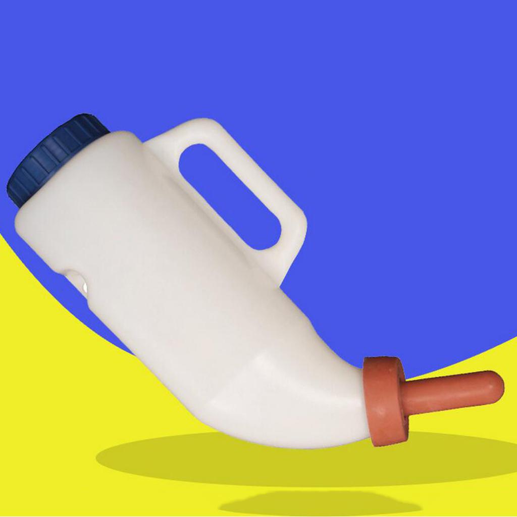

Calf Feeding Bottle Plastic Thickened Milk Feeder with Control Valve for Weaning Cattle Goat Lamb Livestock D 2L