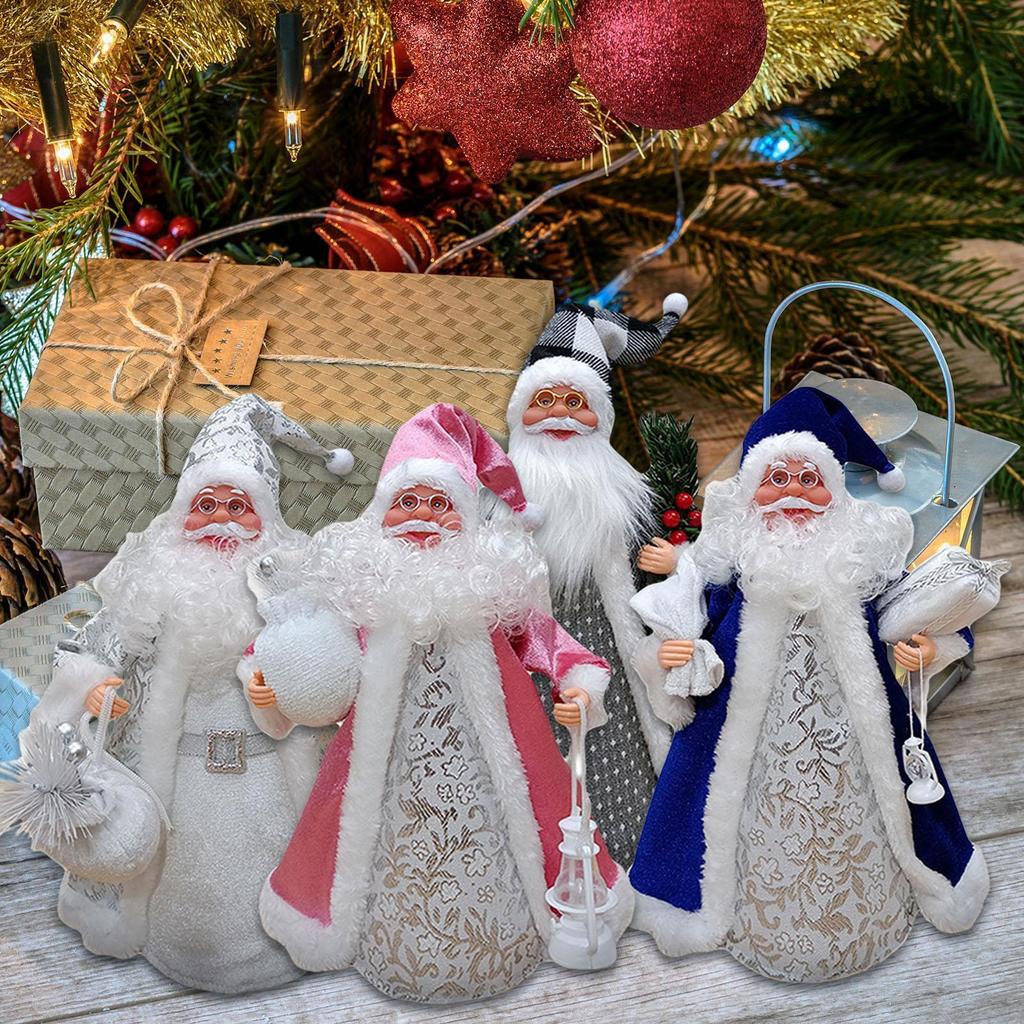Christmas Santa Doll Decoration Multipurpose Party Favors Gifts Standing Figurines Sculptures for Bedroom Indoor Holiday Coffee Table Decoration
