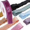 5yards Handmade Ruffles Edge Satin Ribbon Skirt Edge Woven Band  For DIY Hair Garment Accessories