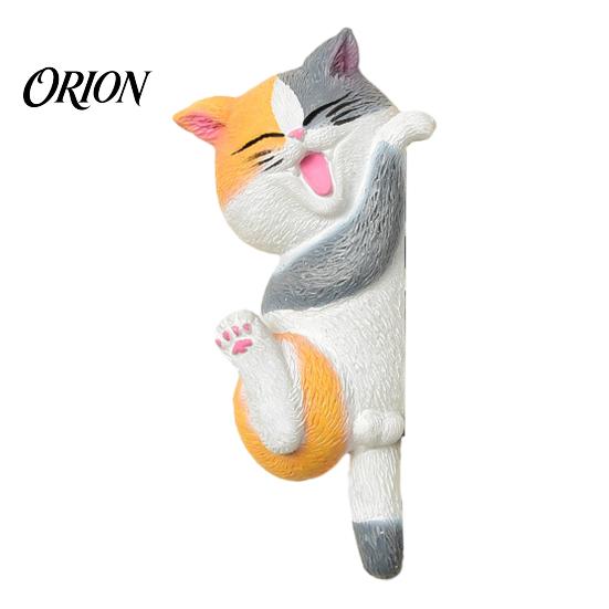 Unique Home Interior Accents 3D Cat Light Switch Sticker, Decorative Resin Wall Plate Cover, Cute Animal Double Socket Guard Stickers, Peel And Stick