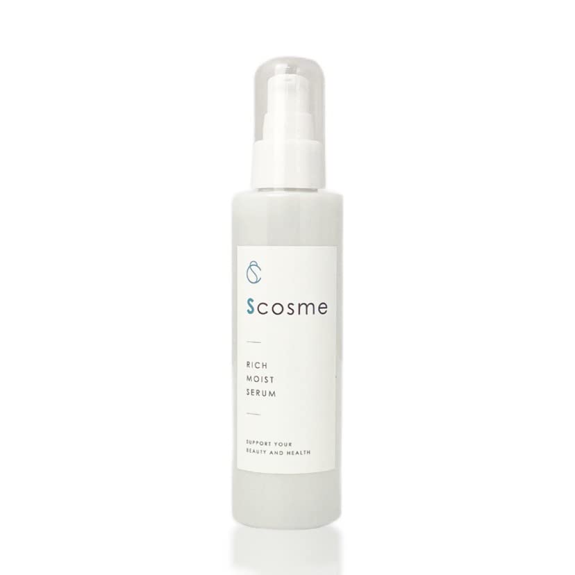 

Scosme SC Rich Moist Serum, a dermatologically-developed beauty serum for firmness and radiance, 150ml. Highly moisturizing, low-irritation, contains