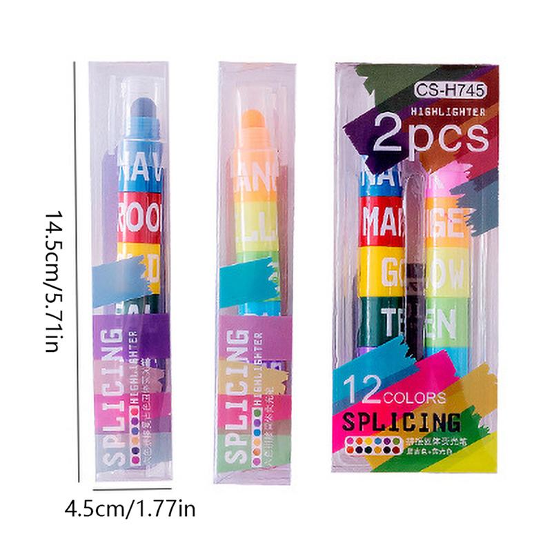 6 Colors Splice Mini Highlighters Vintage Candy Colors Gel Highlighters Gel