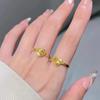 Vietnam Gold Gilded Necklace & Bracelet Ring Set for Women