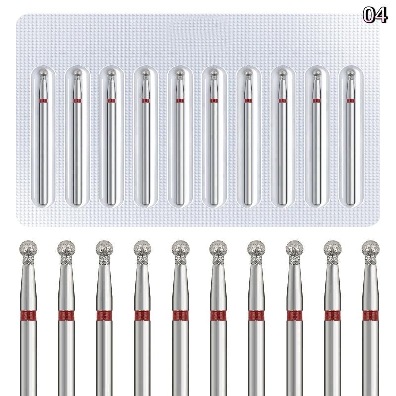 10Pcs Electric Nail Drill Bits For Manicure Pedicure Tungsten Dead Skin Removal Nail Polishing Grinding Head Manicure Tools