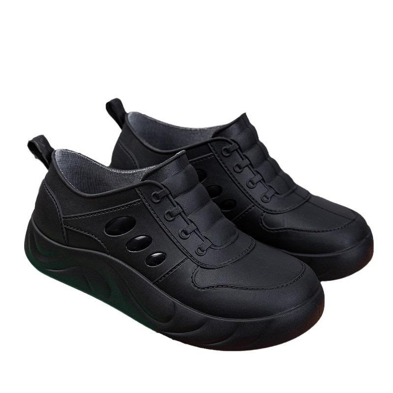 Four seasons cute lightweight low-top rain boots women's height-increasing soft-soled outer wear non-slip waterproof shoes soft-soled rain shoes