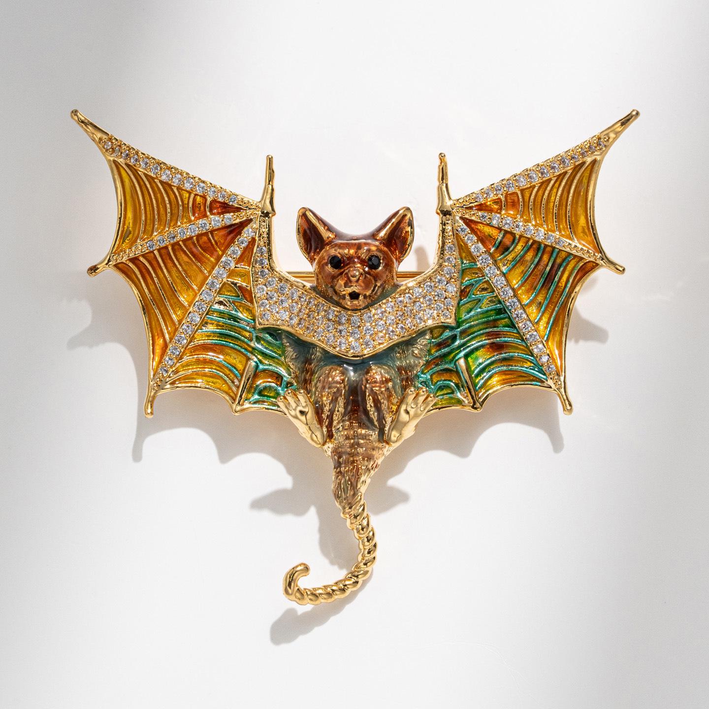 Bo Xin Yun Luxury Quirky Devil Wing Bat Brooch - Original Fun Men’s Accessory