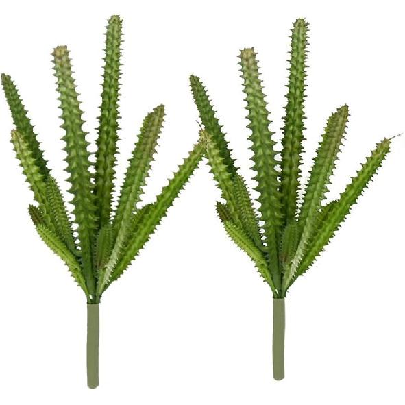 2 PCS Artificial Succulents Plants Unpotted Fake Flocking Tillandsia Air Plants Succulent Bromeliads Bouquet Arrangements Faux Plants DIY for Garden