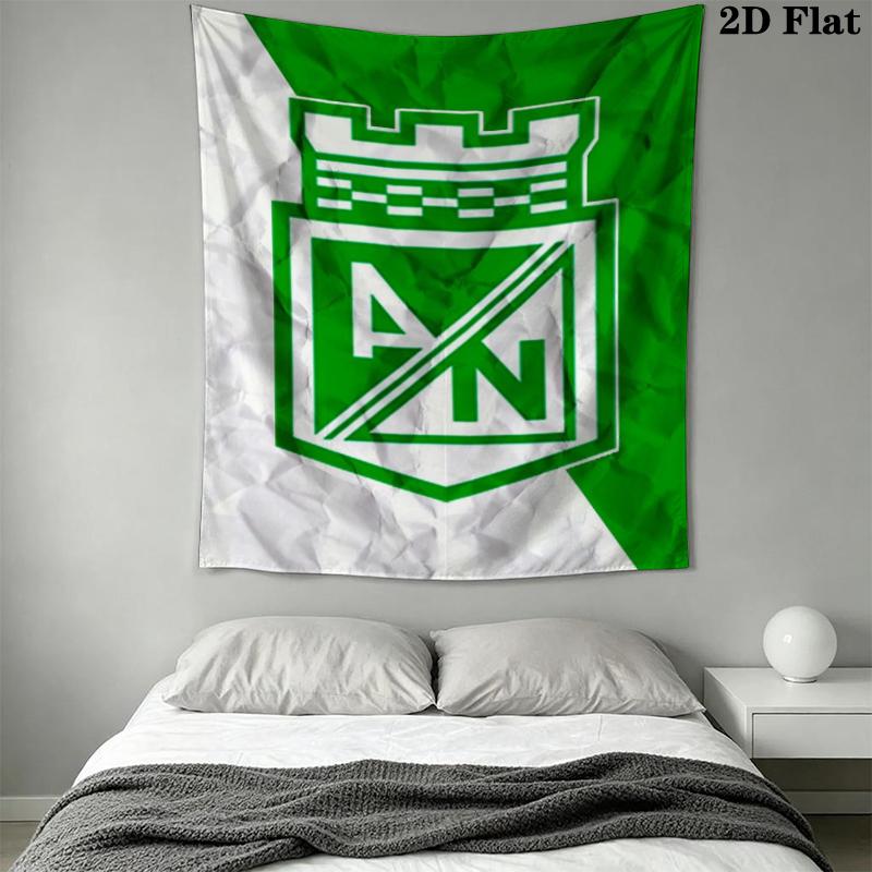 Atlético Nacional Wall Tapestry Aesthetic Wall Hanging Printed Fabric Blanket Decorative Tapestries for Bedroom Living Room Home Decor