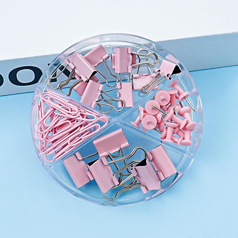 Colorful Long Tail Clip and Paper Clip Set with Four-Grids