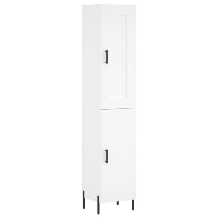VidaXL Buffet haut Blanc 34,5x34x180 cm Bois d'ingénierie 3200137