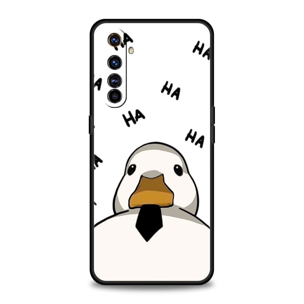 Phone Case For Realme 12 11 10 9 8 5G 7 6 GT5 GT3 GT2 Pro Plus C21 C11 C25 C35 For Realme GT Neo 2 3 3T 5 Cover Duck Art