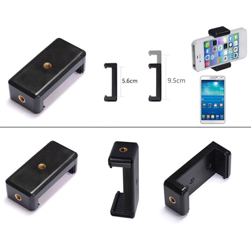 Mobile Cell Phone Holder Mount with Tripod Adapter Smartphone Clip Cellphone Support Telephone Bracket Compatible Iphone Samsung
